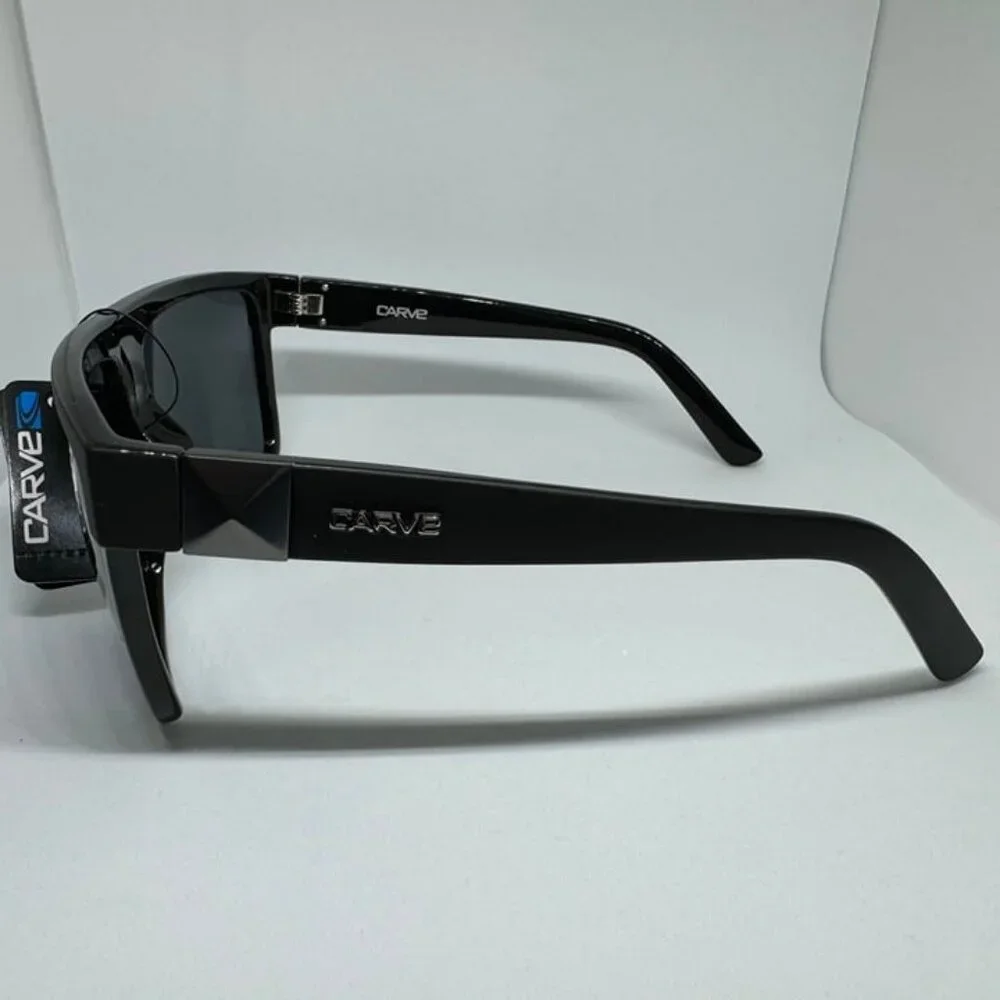 Carve Rocker Gloss Black Polarized Sunglasses